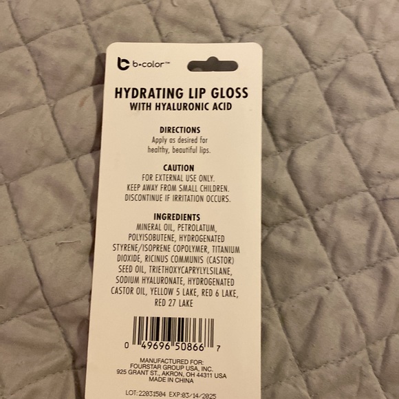 b color hydrating lip gloss with hydraulic acid, fire, quartz - Picture 7 of 7